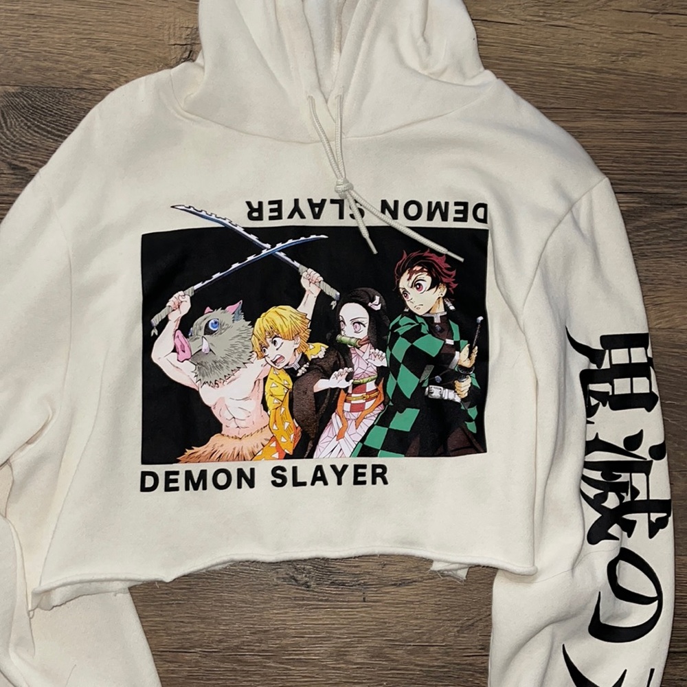 Large cropped Demon Slayer hoodie